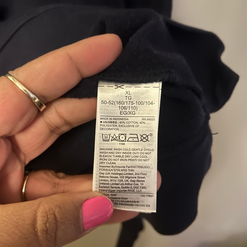 Gap shirt - navy/blue sweatshirt boxy cut logo graphic - Picture 6 of 10